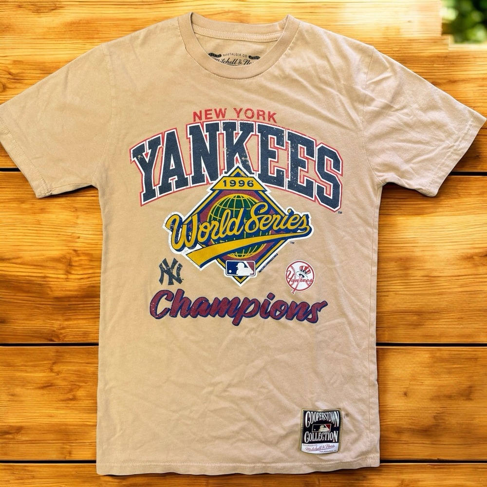 Mitchell & Ness New York Yankees Tan World Series Champions T-Shirt